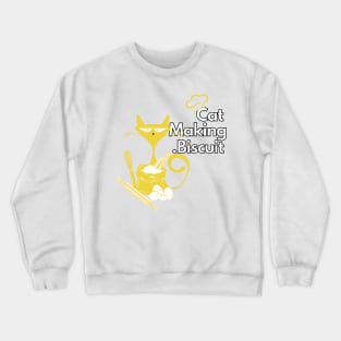 Funny cat making biscuits Crewneck Sweatshirt